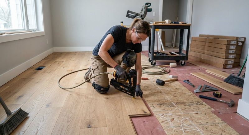 Hardwood Floor Installation in Kansasville, WI