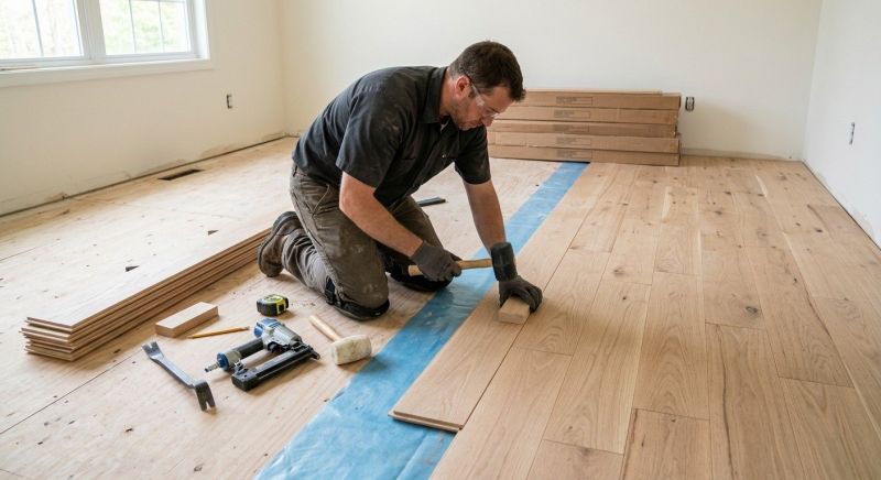 Hardwood Floor Installation in Pewaukee, WI