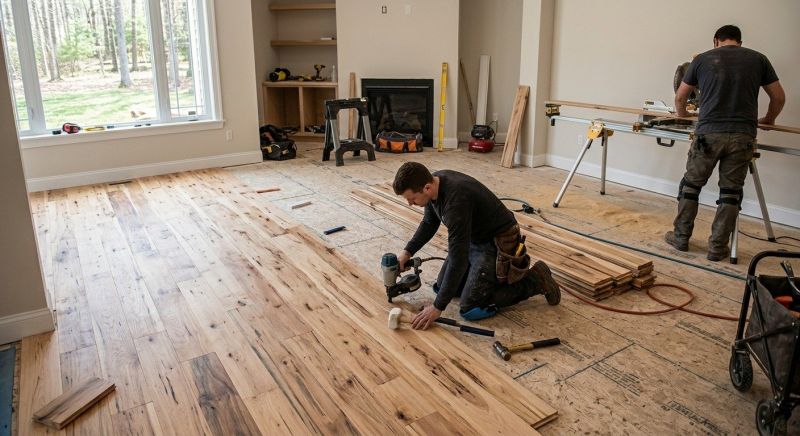 Hickory Floor Installation in Waukesha, WI