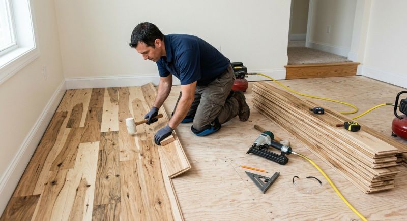Hickory Floor Installation in Waukesha, WI