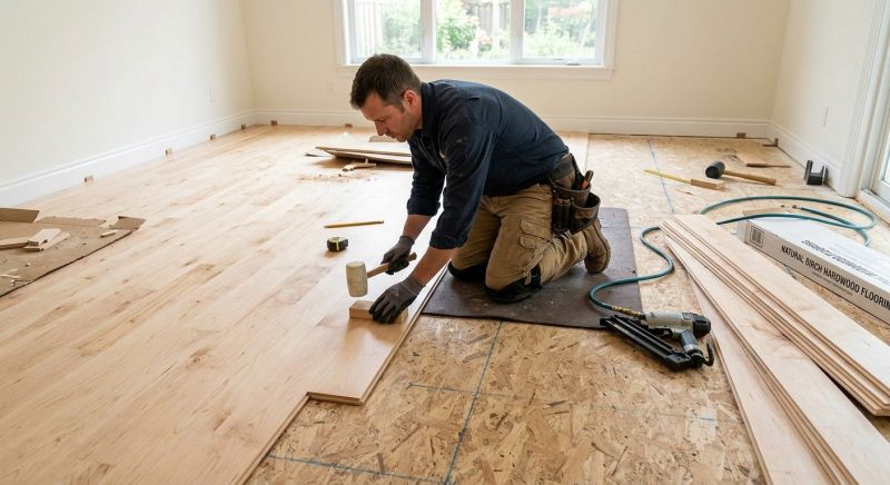 Maple Flooring Installation in Eagle, WI
