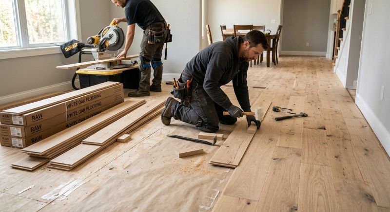Oak Floor Installation in Eagle, WI