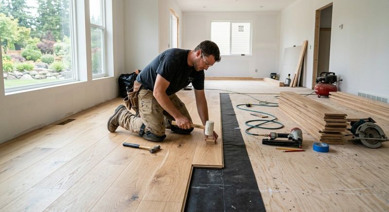 Oak Floor Installation in Muskego, WI