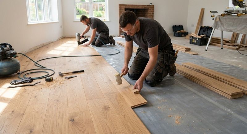 Oak Floor Installation in Waukesha County, WI