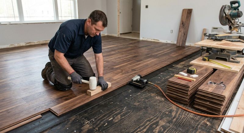 Walnut Flooring Installation in Waukesha, WI