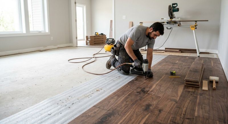 Walnut Flooring Installation in Waukesha, WI